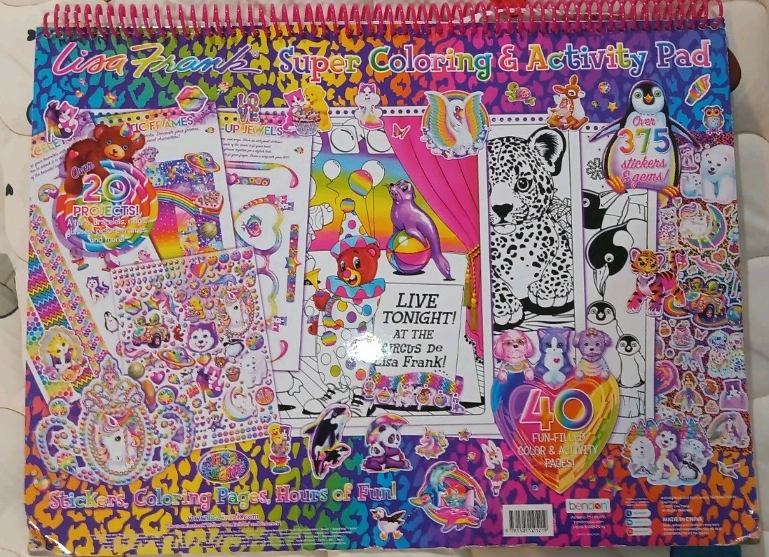Bendon Lisa Frank Coloring and Activity Pad & Fashions Stickers 2016