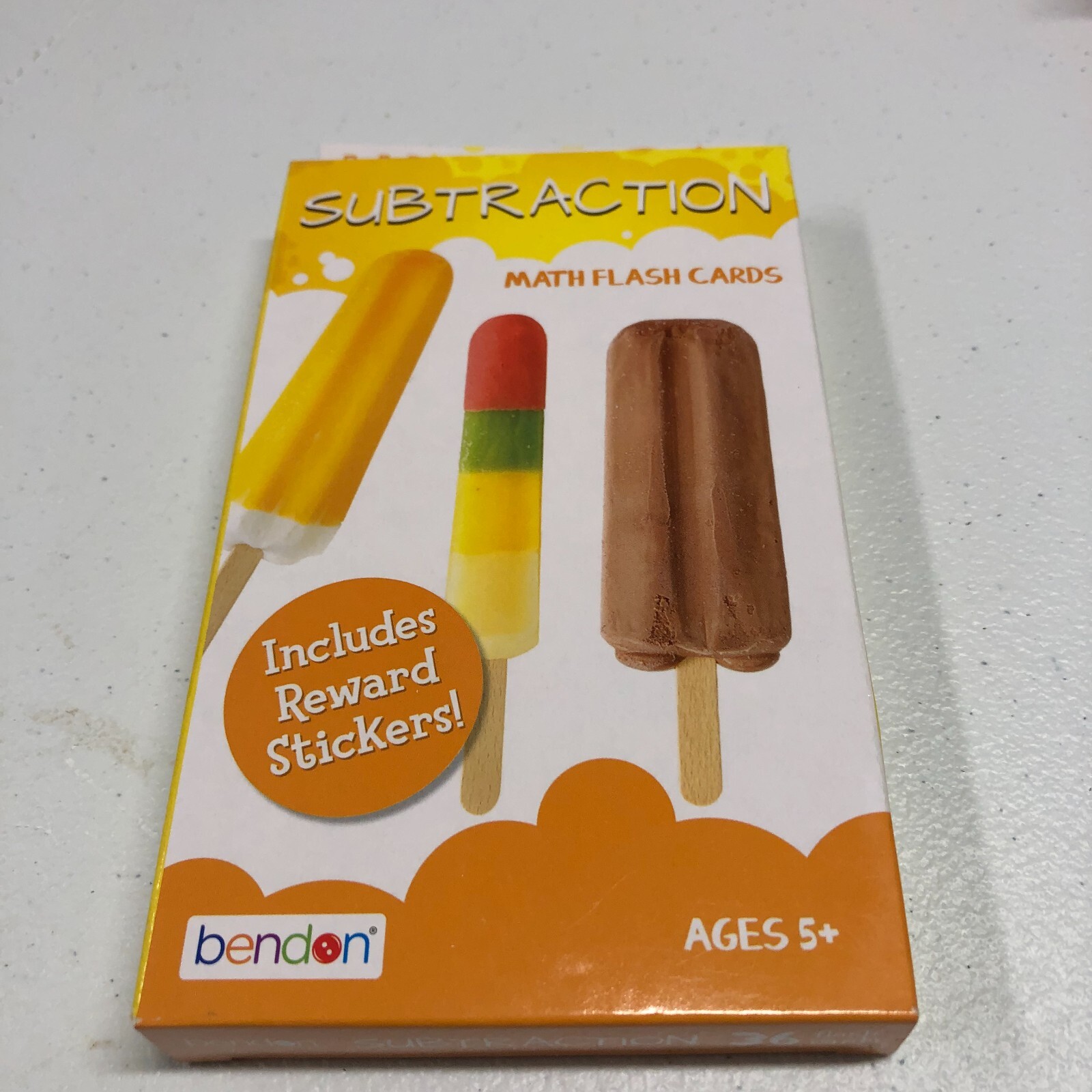 Bendon Subtraction Math Flash Cards set of 36 New Includes Reward Sticker