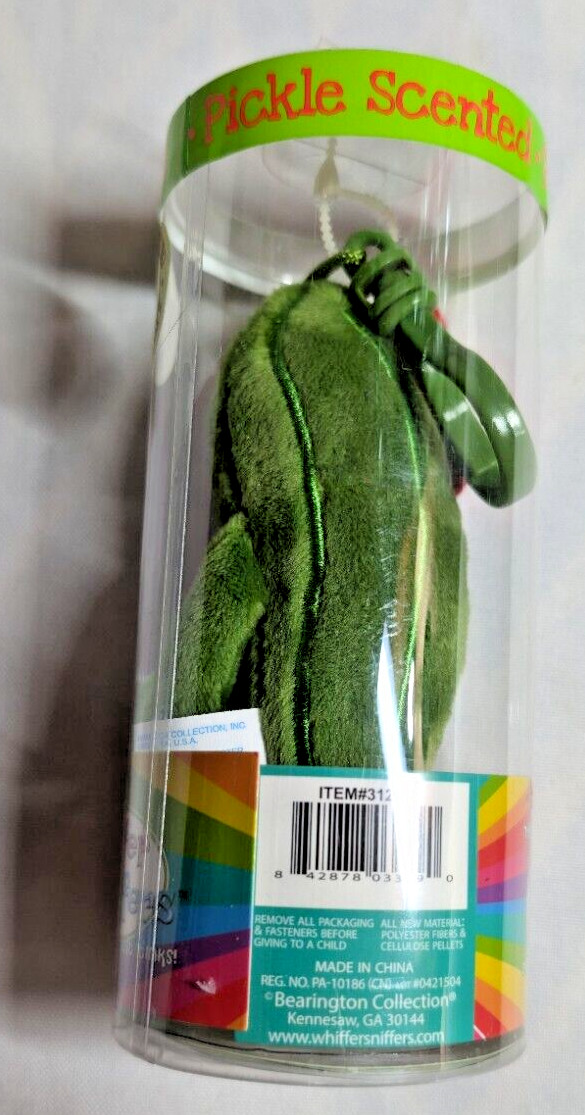 Whiffer Sniffer Dilly Yo pickle scented backpack clip Keychain Retired New