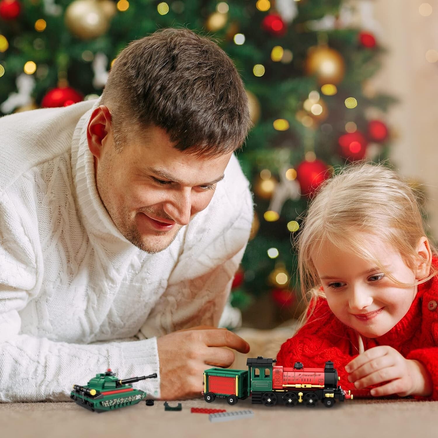 Train Set for Kids, Steam Train, Tank ,Airplane 371 Pieces