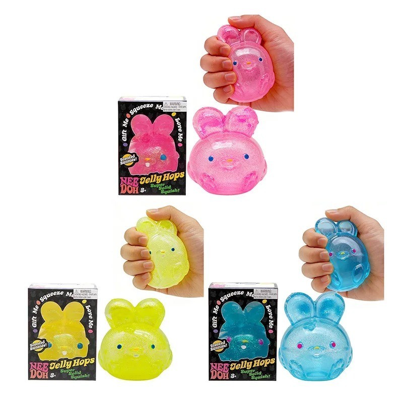 Jelly Hops Scented Easter Super Solid Squish Bunny rabbit Stress Toy