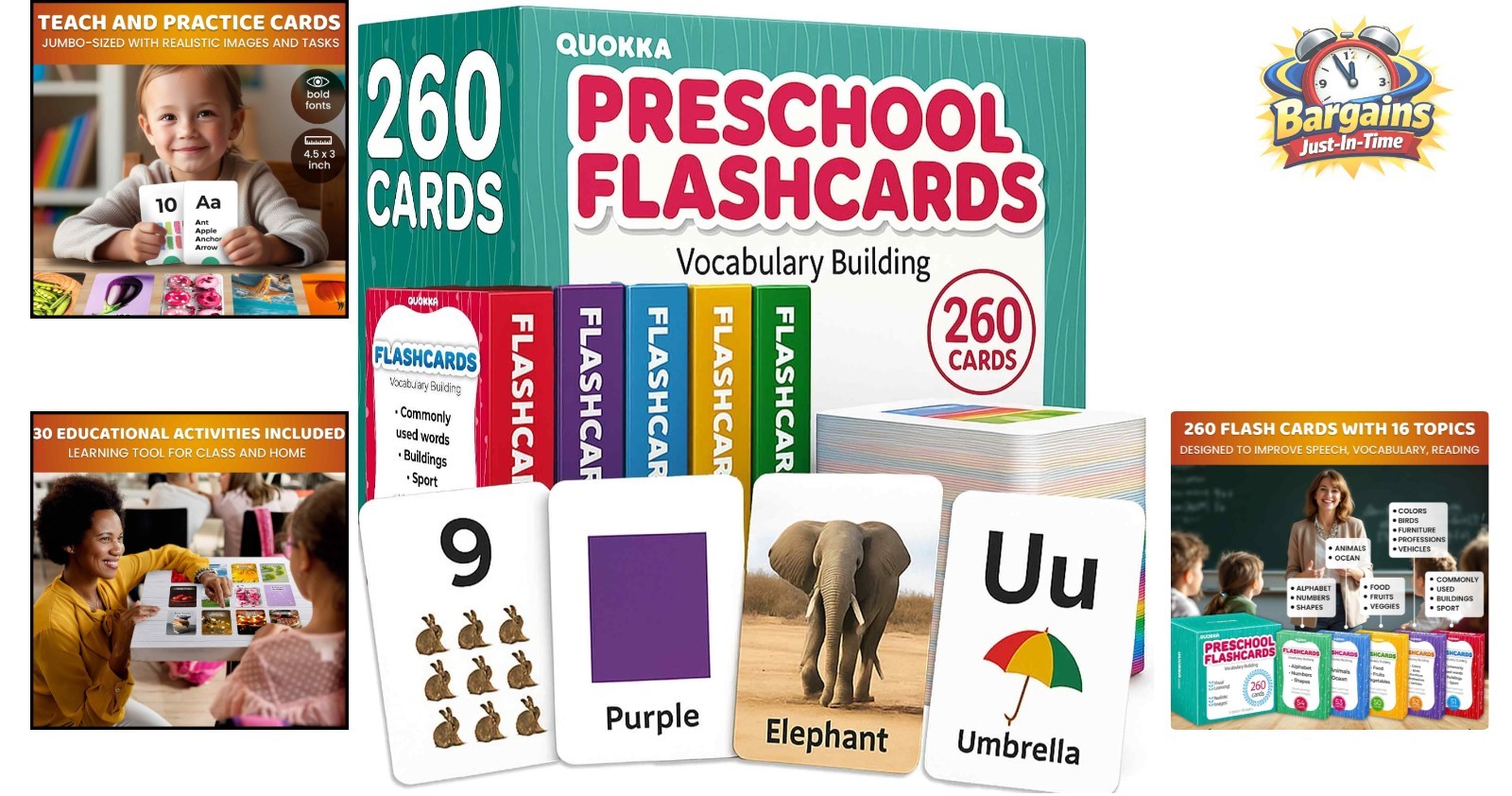 Interactive Flash Cards for Toddlers: 260 Educational Activities Included