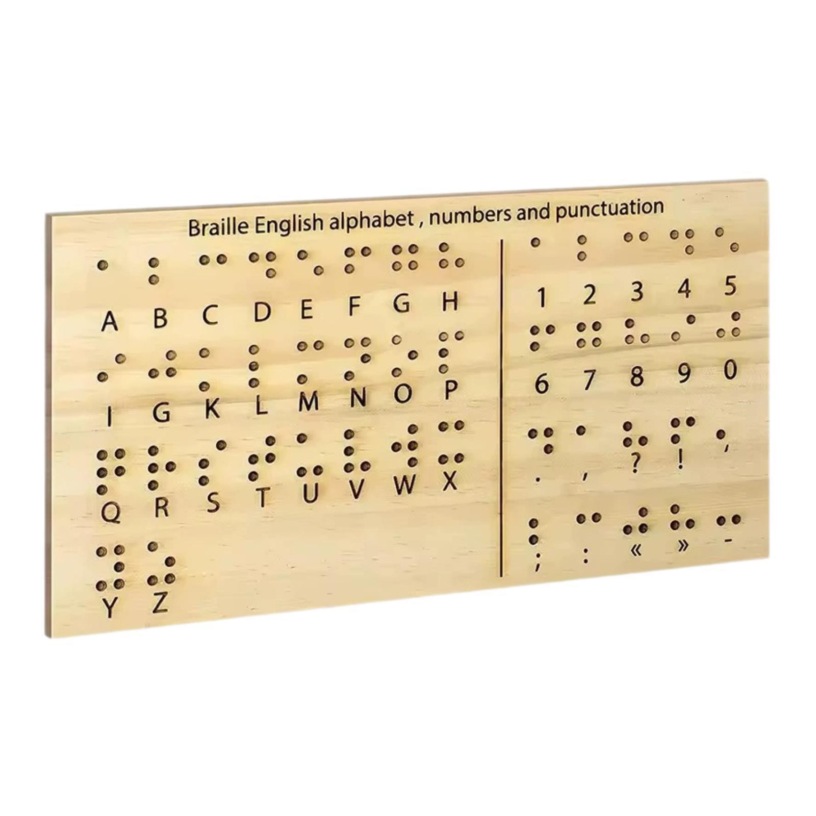 Wooden Braille Board Learning Board Blind People Supplies Compact Lightweight