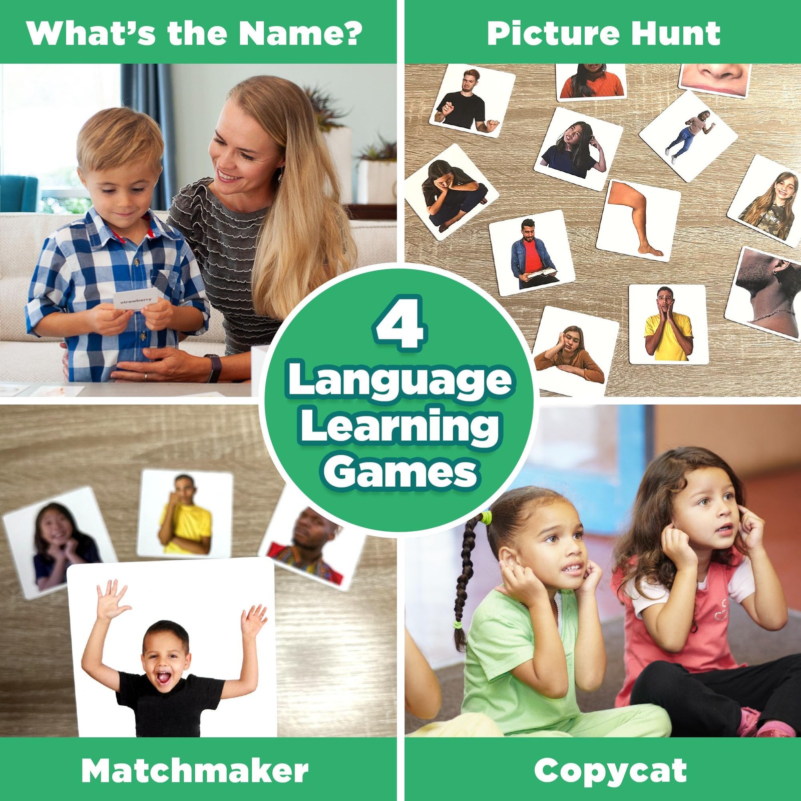 Real People Flashcards – 150 Body Parts, Emotions, and Verbs – Realistic Pict…