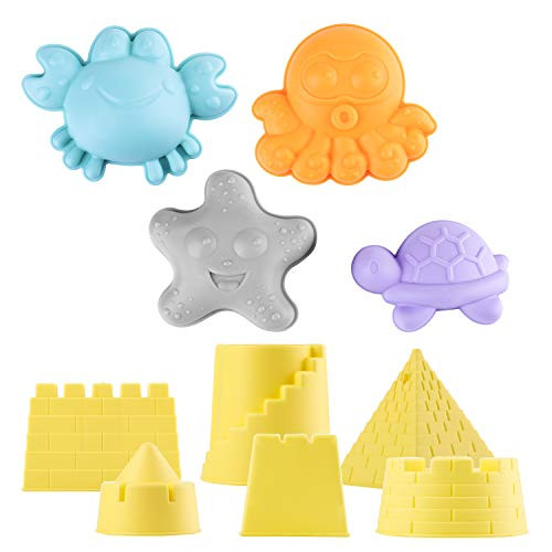 balnore Beach Toys with 20 Pieces Mesh Bag Pail Car Animals Castle and…
