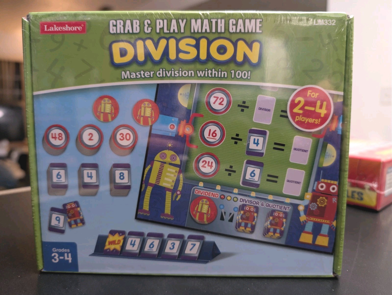 Lakeshore Math Games Grades 3-4 Fractions, Division, Place Value Sealed Lot of 3
