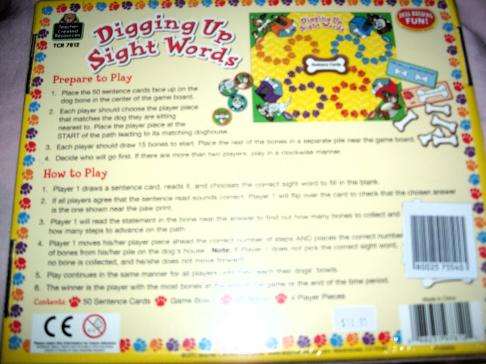NEW Digging Up Sight Words Teacher Created Resources Educational Game Age 6 UP
