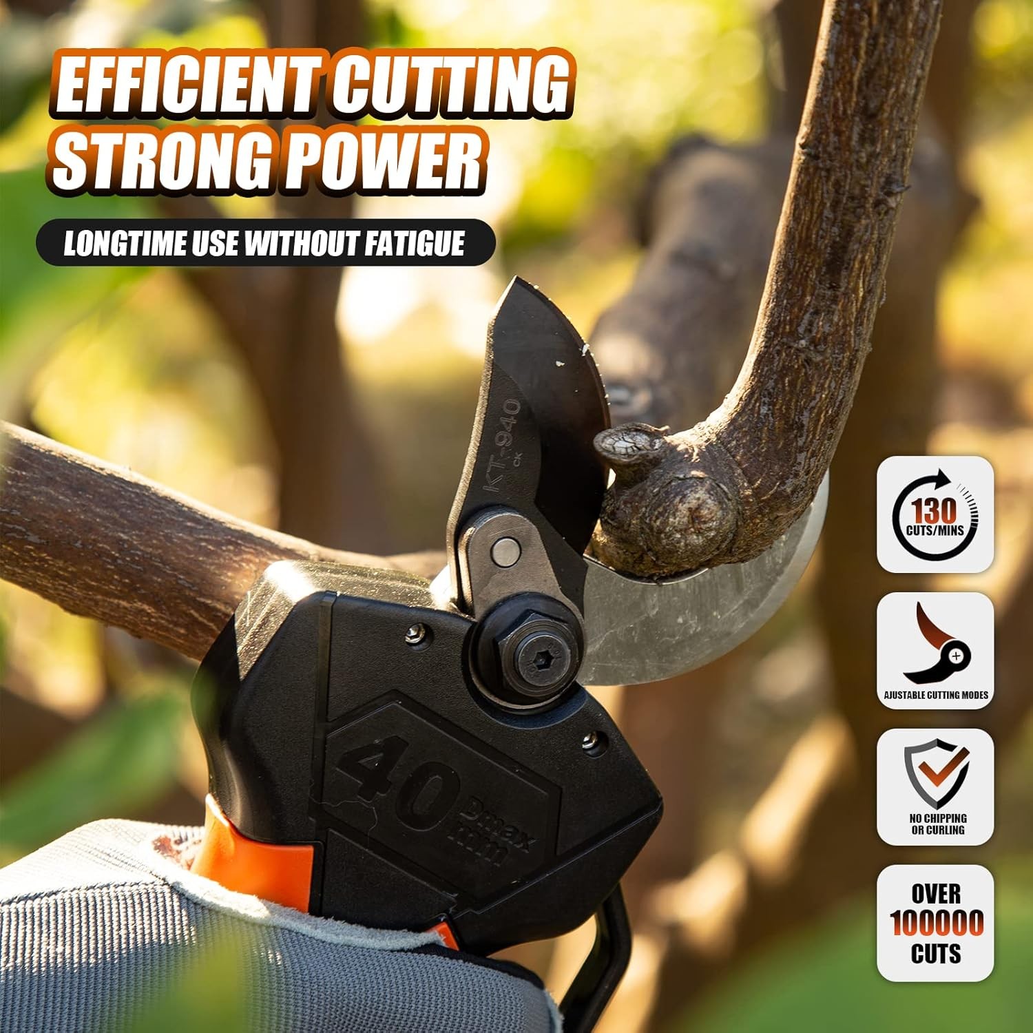 Cordless Electric Pruner 40mm Brushless Cutter
