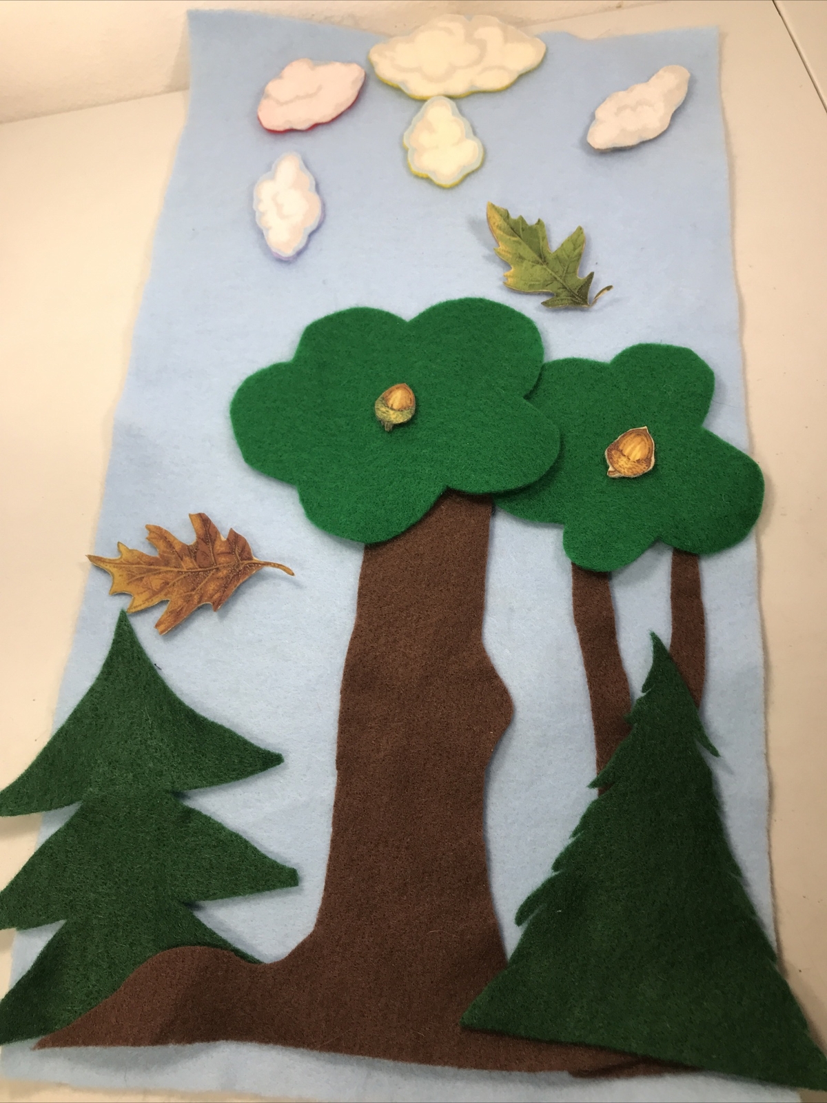 Forest Felt Flannel Pellon Pieces Storyboard Lot Of 16 Including Blue Sky Sheet