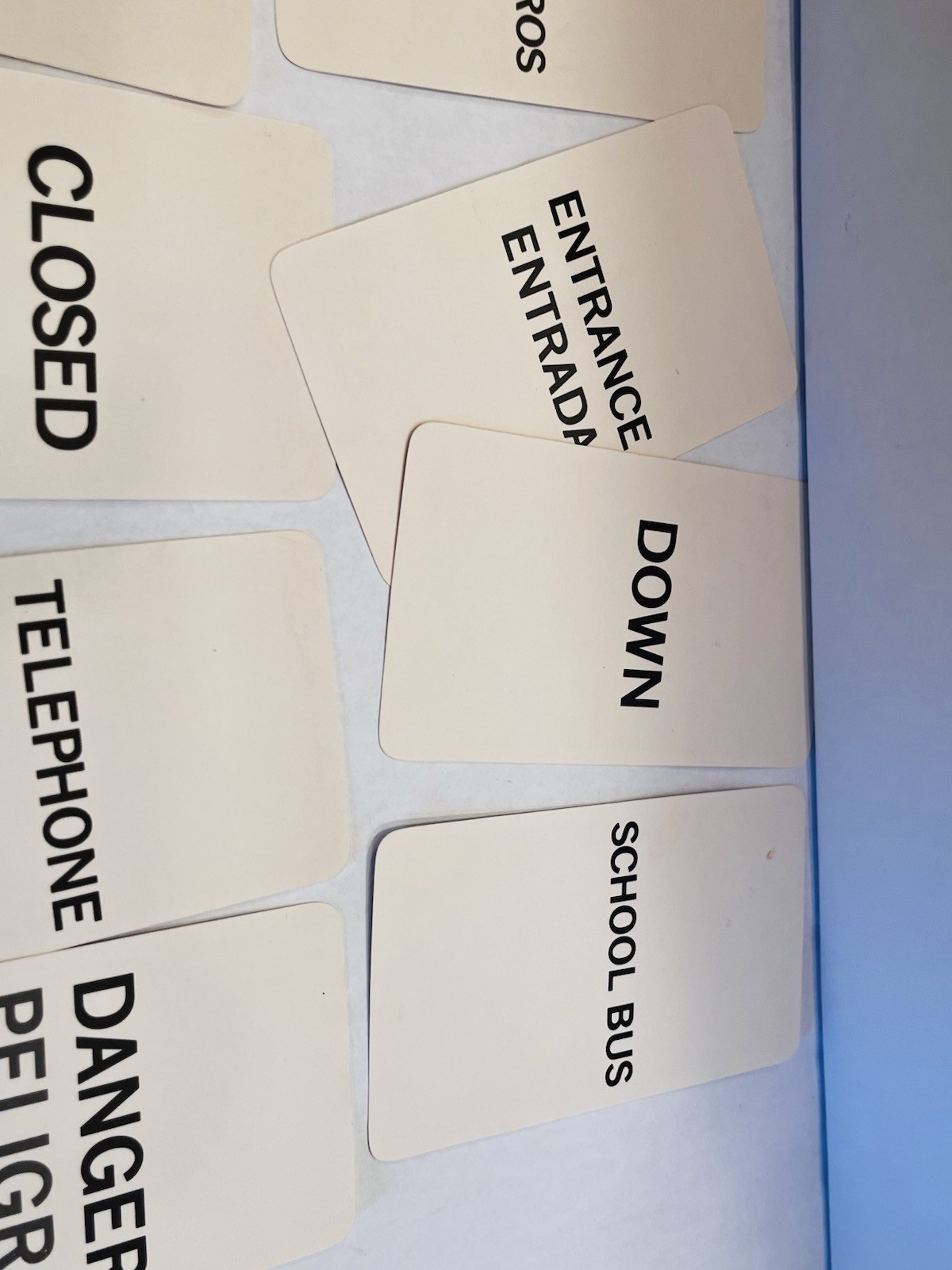 Vintage Sesame Street Word Cards Preschool Learning *MISSING 1 CARD* BIN 53