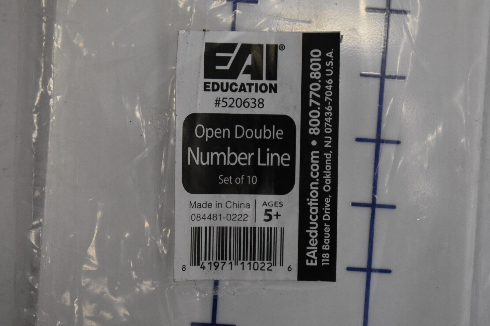 EAI Education Open Double Number Line Set Of 10