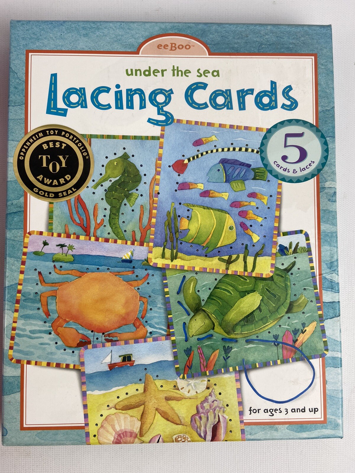 eeBoo Lacing Sewing Card Sets 12 Cards 7 Laces Partial Sets