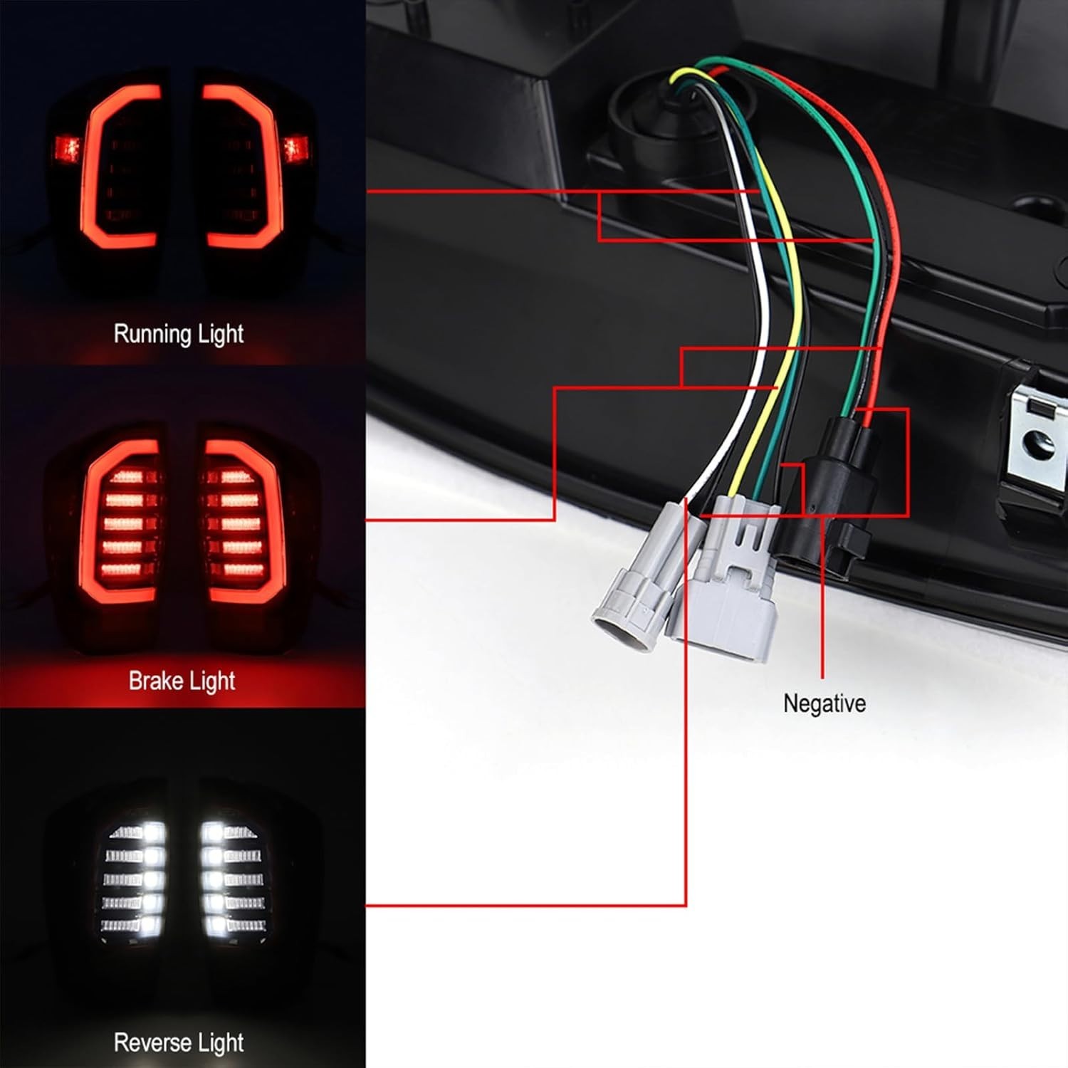 LED Tail Lights Assembly for 16-23 Toyota Tacoma, Black Housing Smoked Lens…..