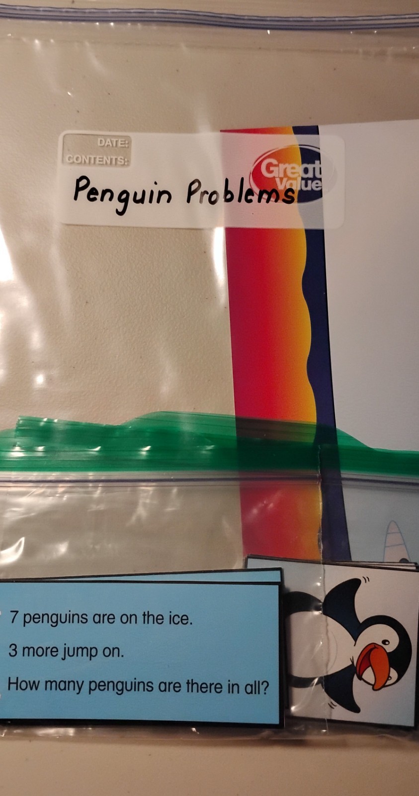 Education Center Theme Kits Penguins/ Solar System for Gr. 1-Laminated /LikeNew!