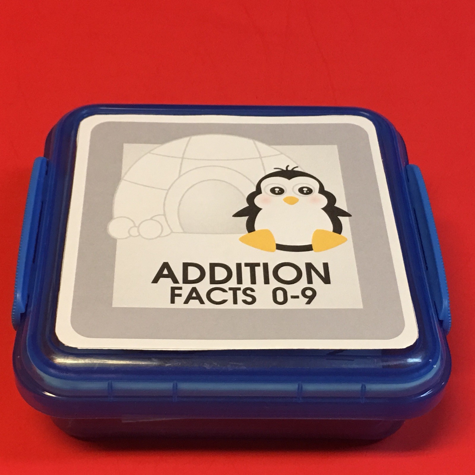 PENGUIN – Addition Facts 0-9 Matching Game 48 Cards with Storage box