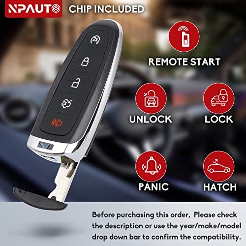 NPAUTO Key Fob Fits for 2011-2015 Ford Explorer Edge, 2015-2019 Focus, Taurus,