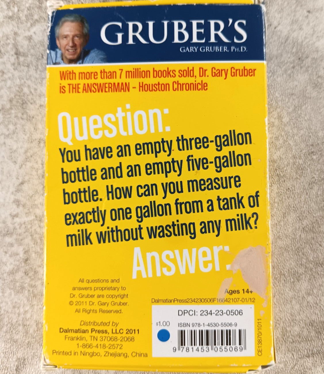 Gruber’s Brain Benders 36 Cards 2011 Dr Gary Gruber Puzzles Problems Questions