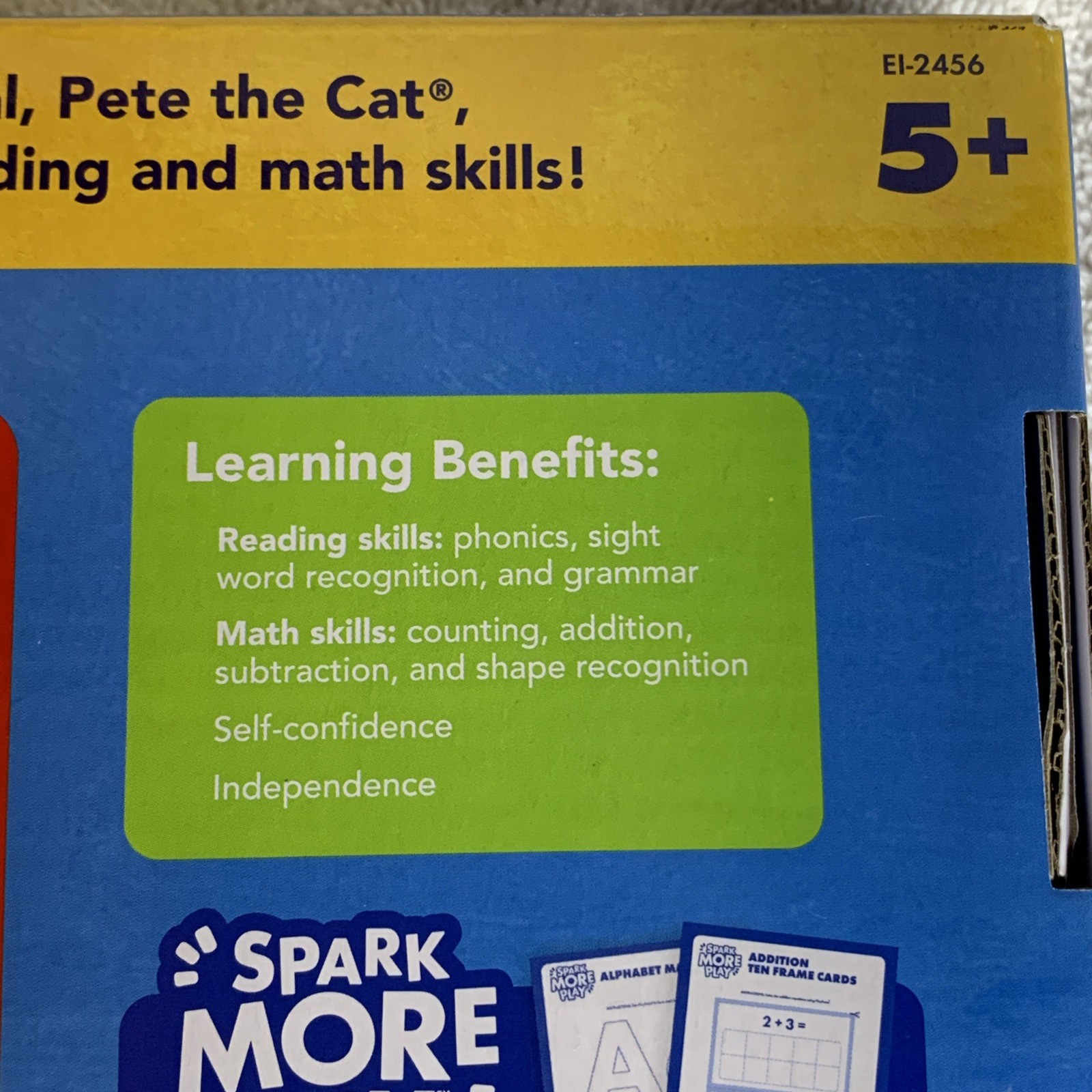 Hot Dots Pete the Cat Kindergarten Reading & Math Workbook Ages 5+ – NEW