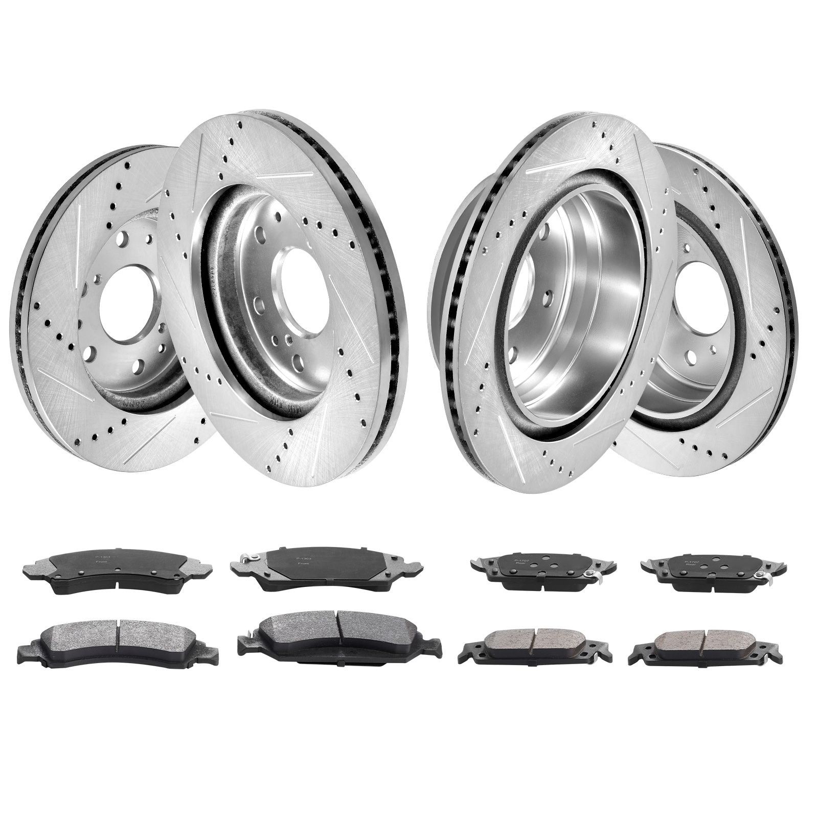 Front Rear Brake Kit for 2014-2018 Chevy Silverado GMC Sierra 1500