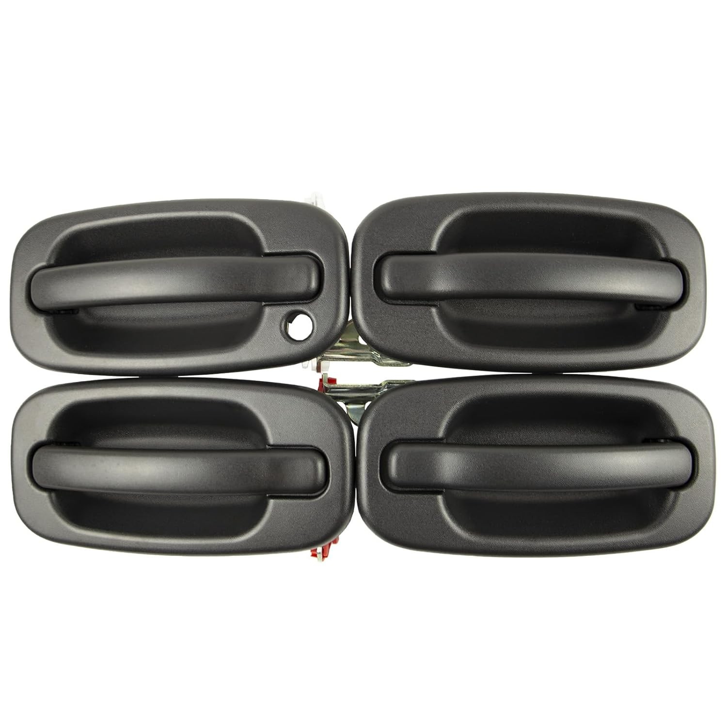 2007 Chevy Silverado Exterior Black Door Handles 4PCS Compatible Suburban