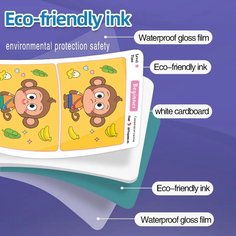 Educational Fault Finding Game Reusable Wiping Paper for Focus Attention Trainin
