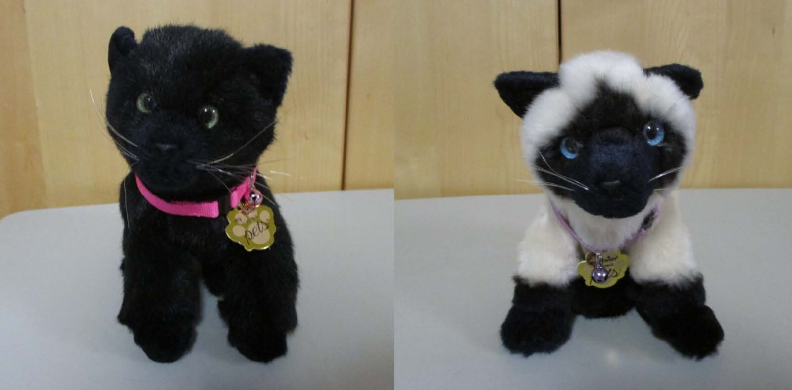 My Twinn Poseable Pets Cats – Choice of Siamese or Black Kitten Realistic 8 in