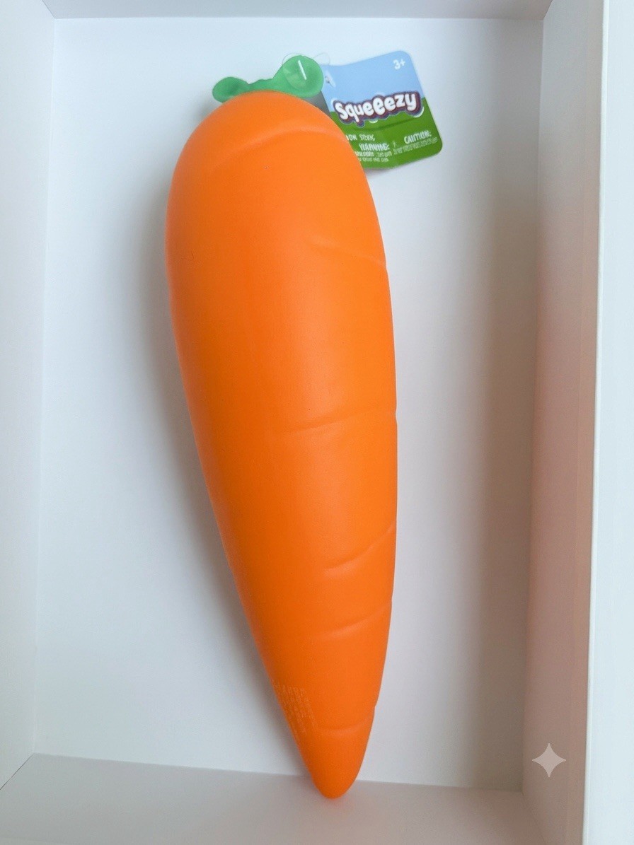Sunny Days Target Squeezy Carrot Orange Stress Toy Soft Squeeze Fidget BRAND NEW