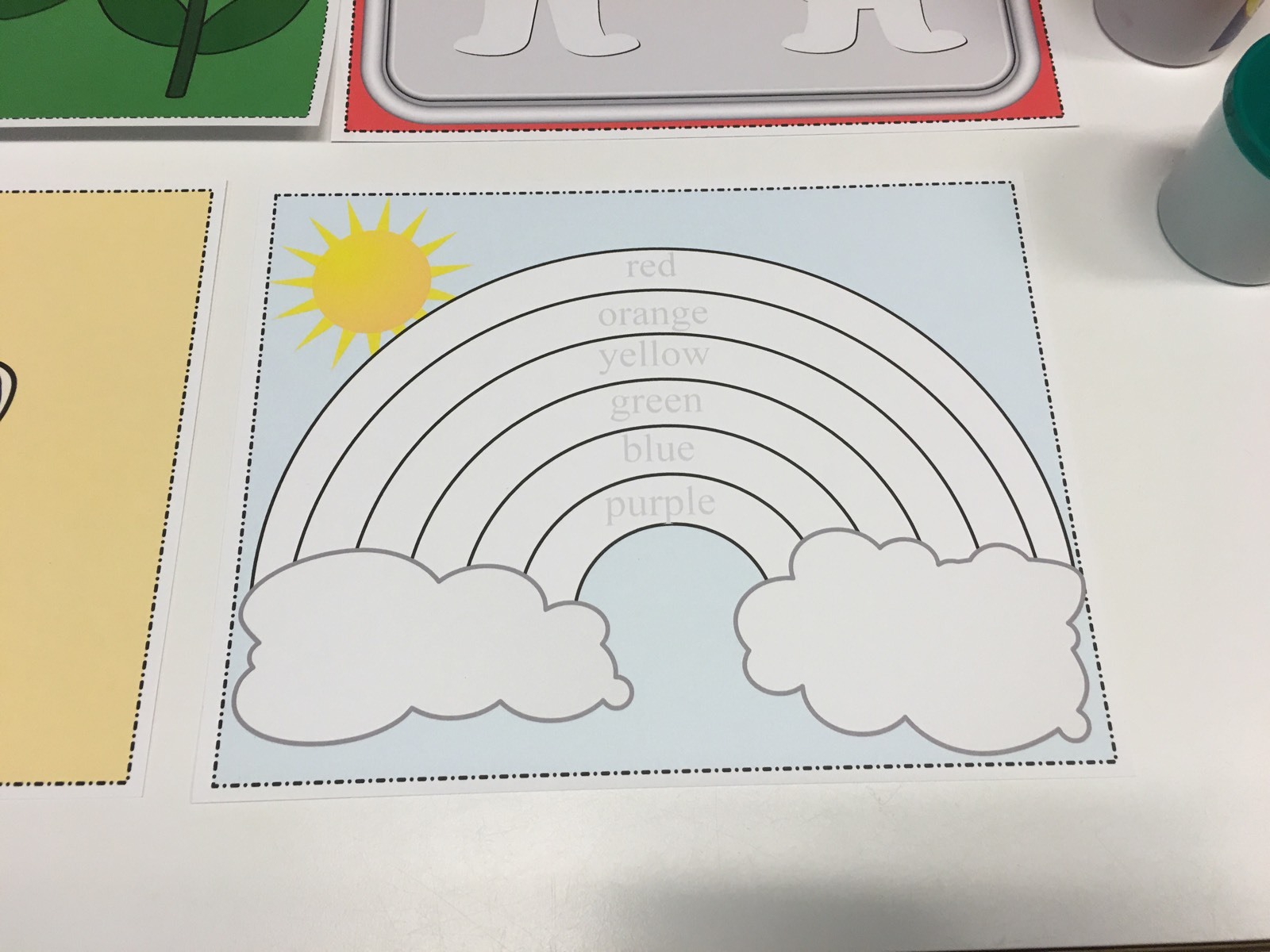 Playdoh Activity Mats – #1-4 Mats for Learning Center – Laminated Mats – Pre K
