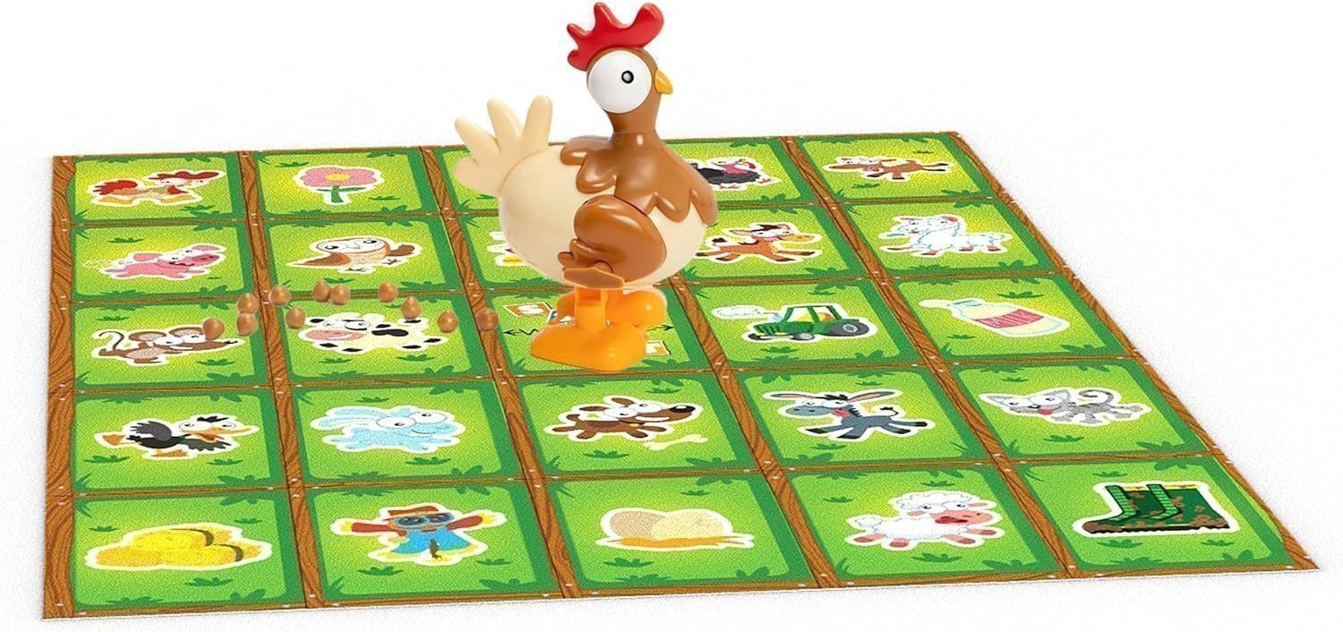 Goliath Chicken Poo Bingo Game – Wind-Up Chicken Drops Poos On Bingo Game