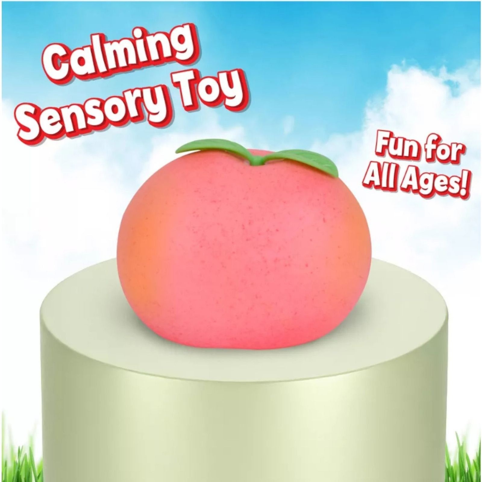 Squeezy Peach Squishy Stress Toy – Pink/Peach