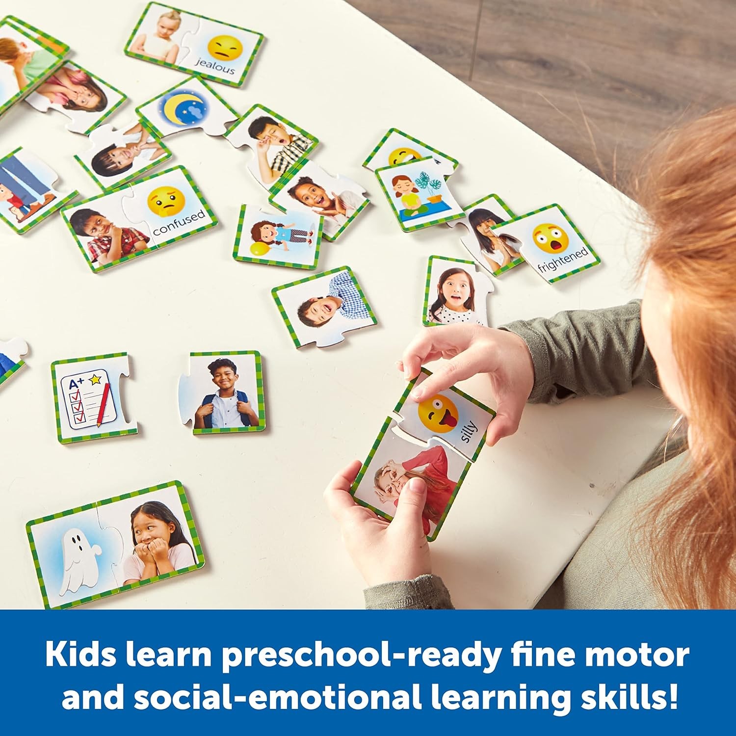 Learning Resources Feelings & Emotions Puzzle Cards – SEL, Emotional Regulation
