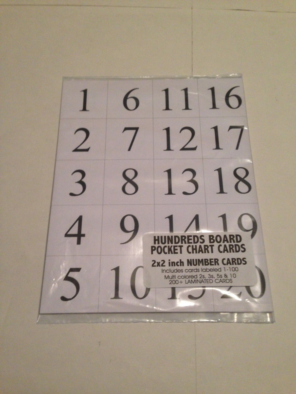 Hundreds Board Pocket Chart Cards 200+ cards – Laminated Cards Set