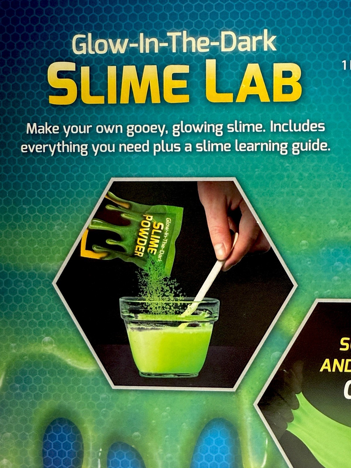 National Geographic STEM GLOW IN DARK Slime Lab~ Amazing Worms Chemistry Kit LOT