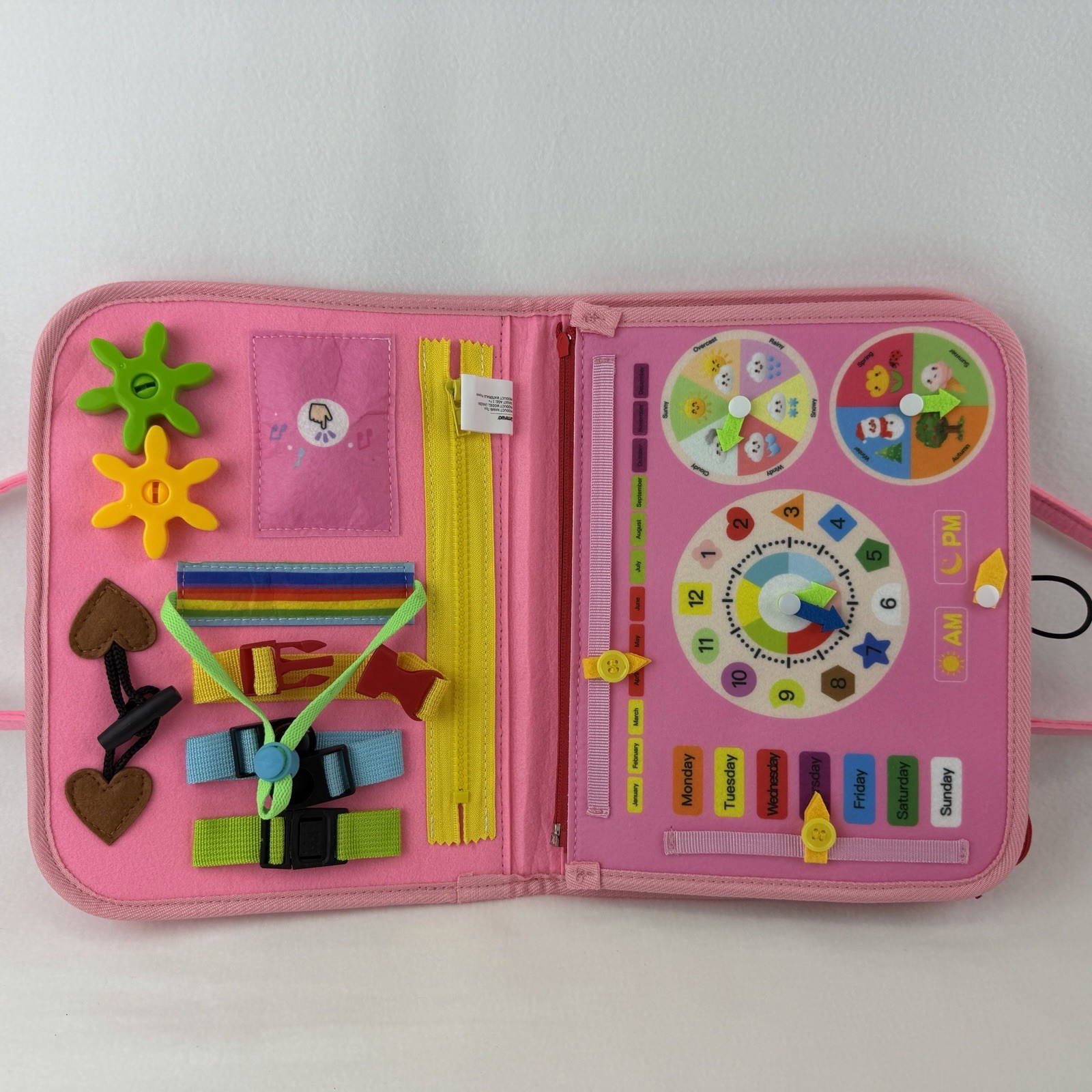 Urmywo Busy Board Book Montessori Toy Toddlers Educational Pink Unicorn New