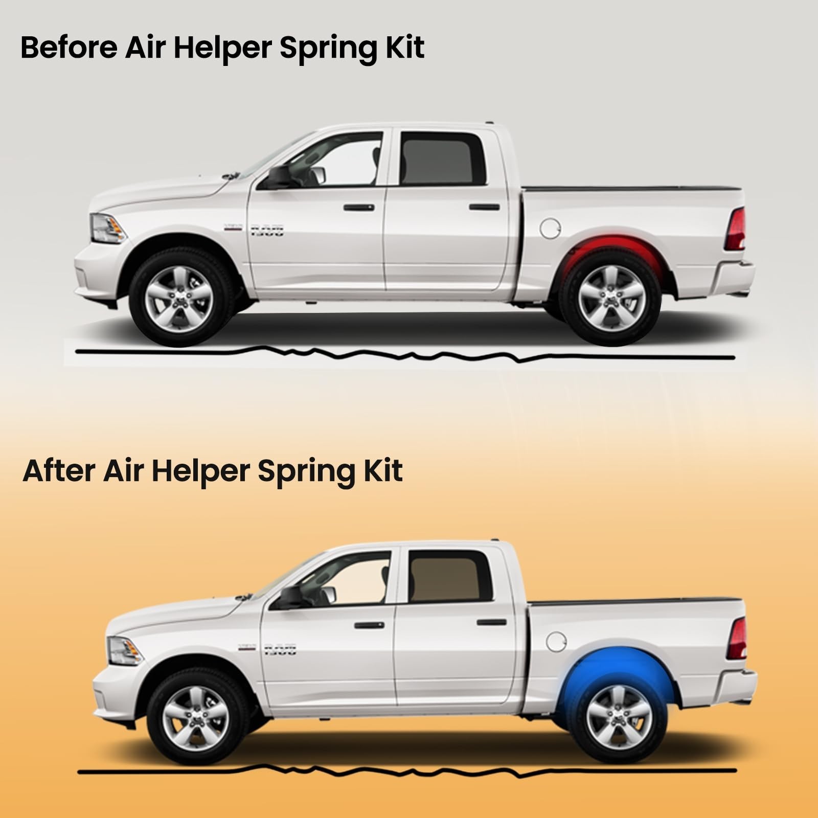 MILLISEC Rear Air Spring Bags Suspension Kit for 2011-2016 Ford F-250 and F-3…