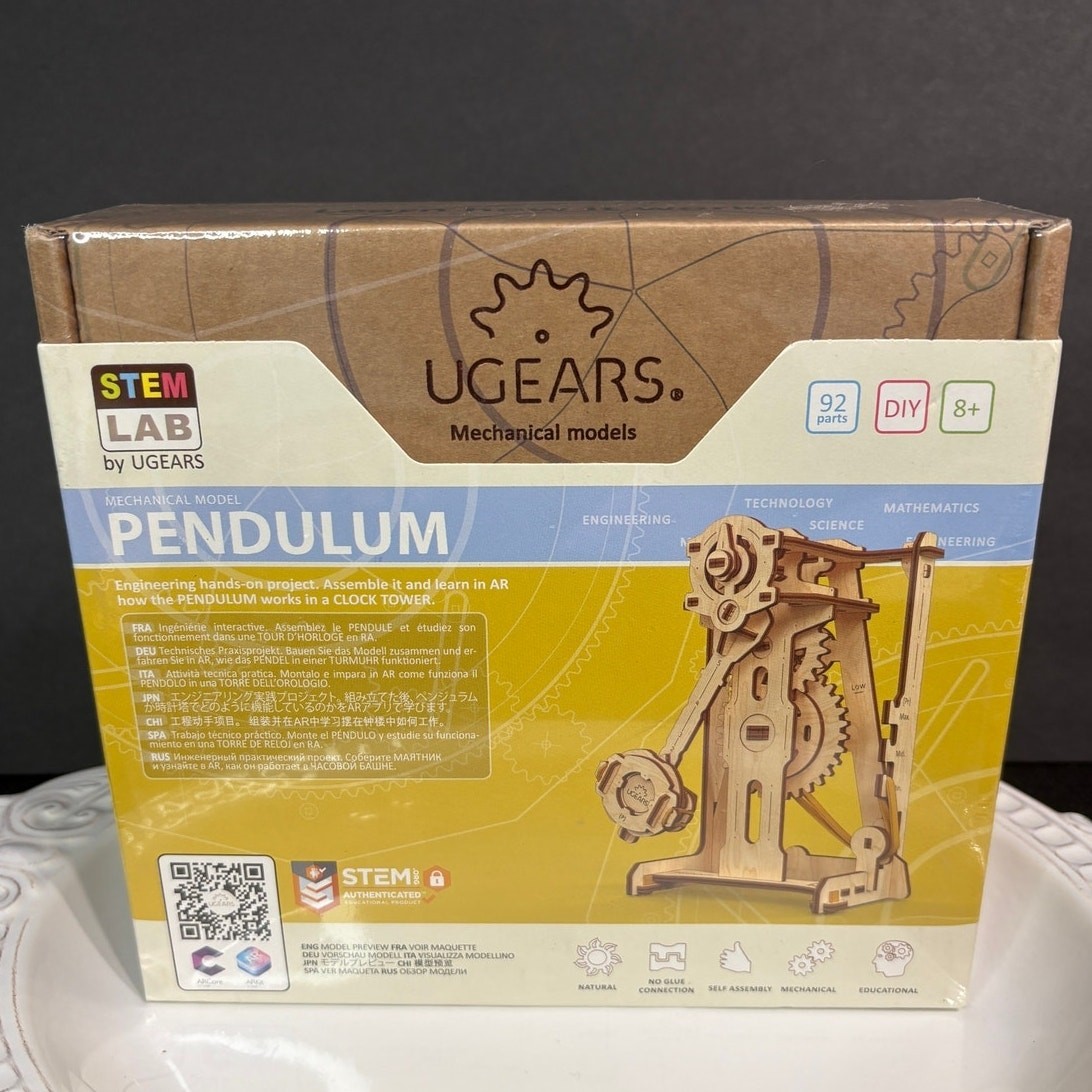 Ugears STEM Lab Pendulum Wooden Mechanical Model Kit 3D Puzzle NEW