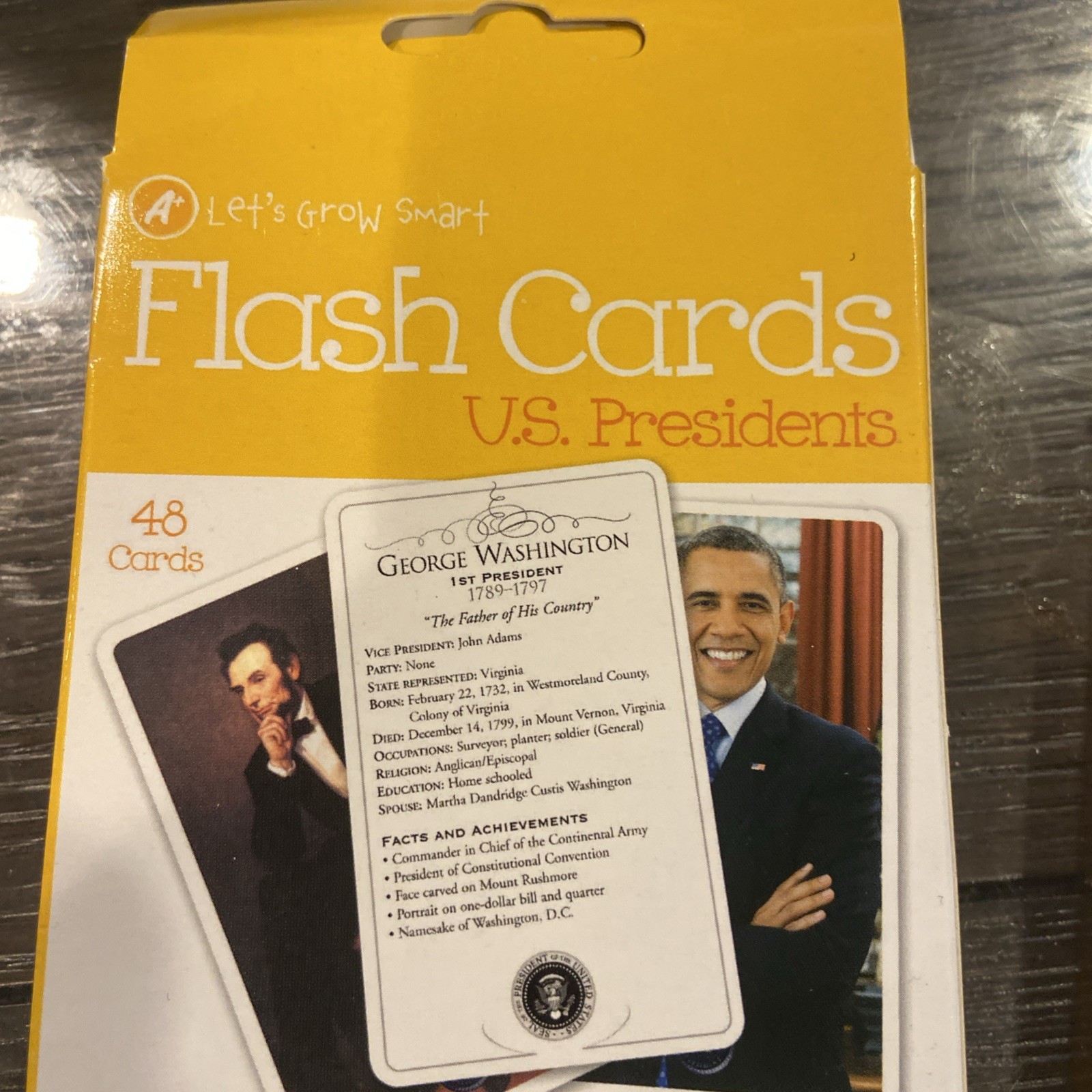 2 Sets Let’s Grow Smart Flash Cards 2013 US States And US Presidents Brand New