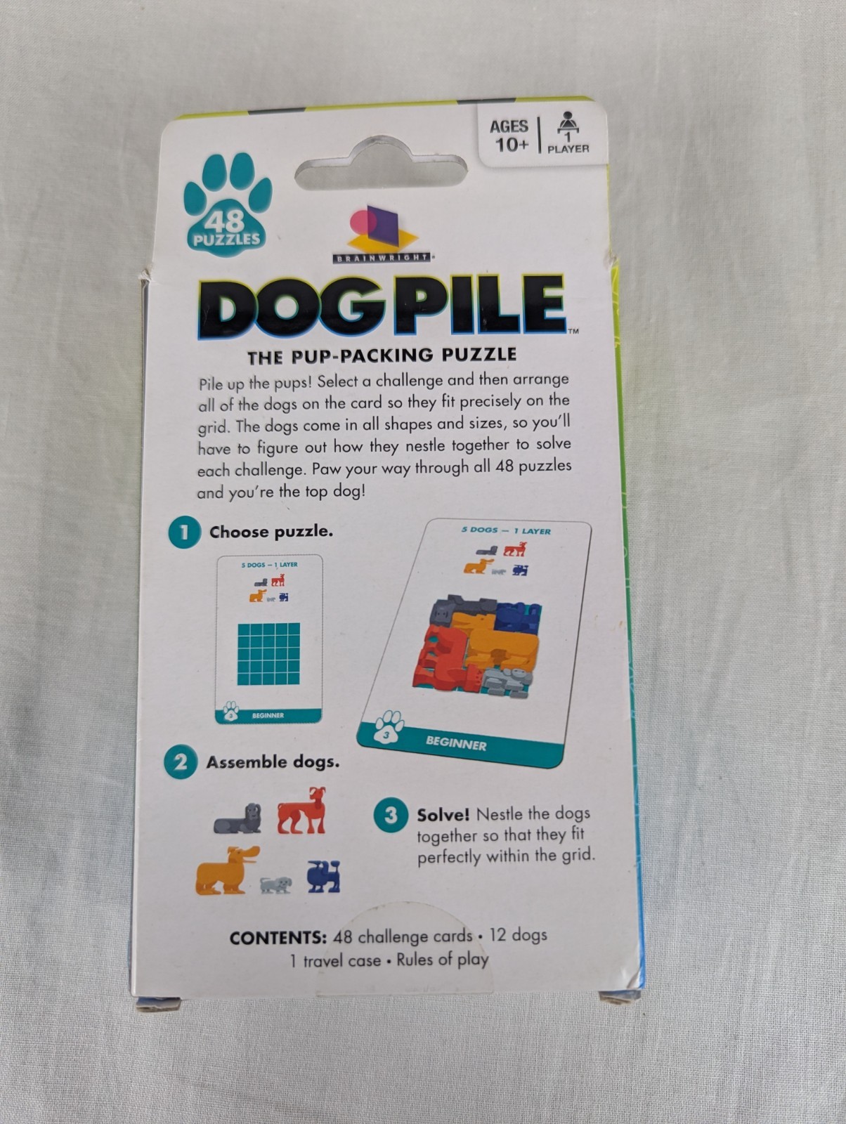 Dog Pile Game Pup Packing Puzzle 48 Puzzles Plastic Dog Stack Nestle Strategy