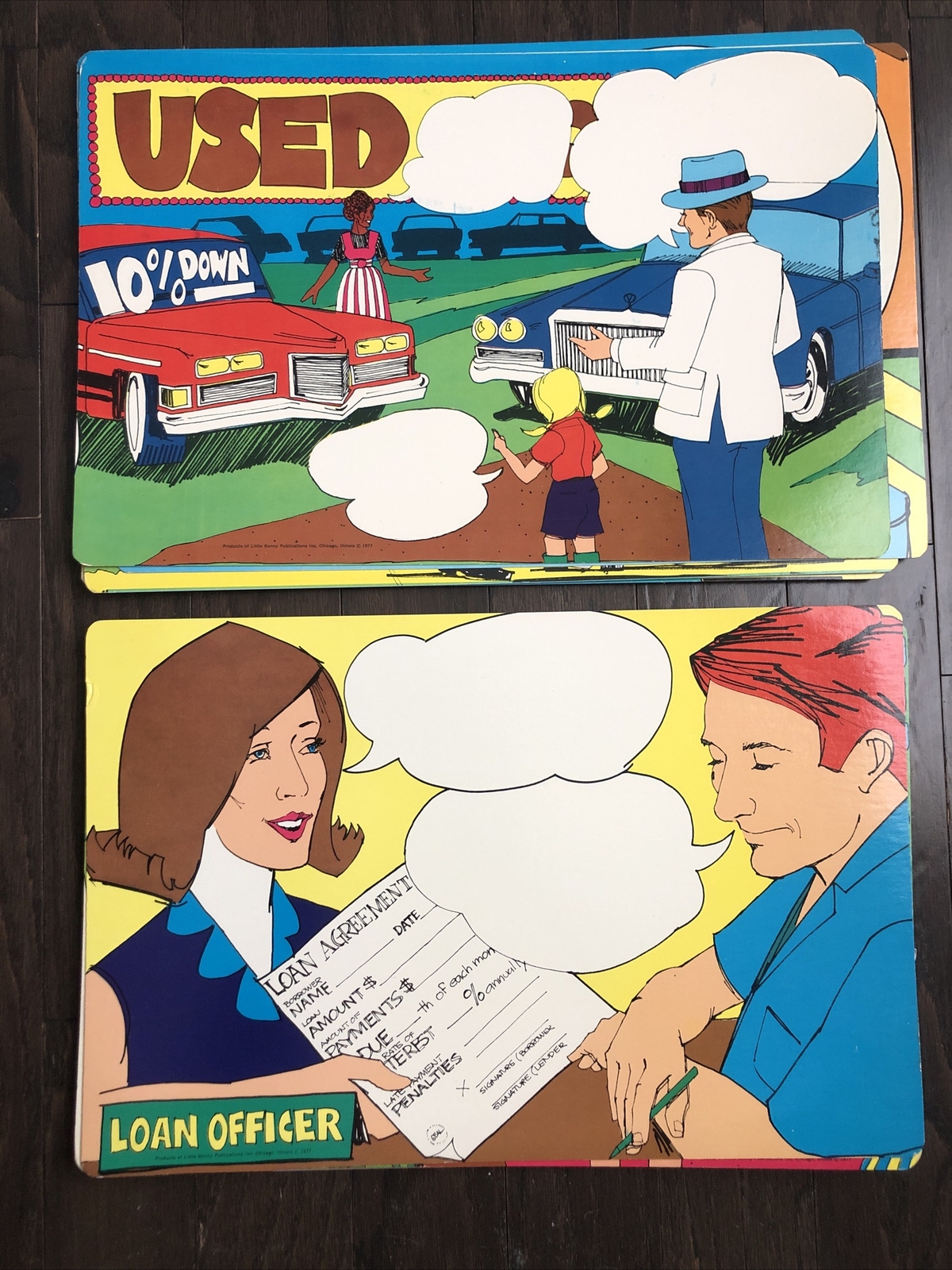 1977 Lot Of 15 Educational Posters English Vintage ESL ELL