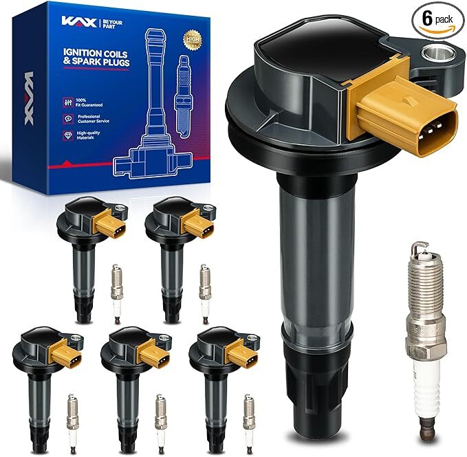 OEM Performance Set of 6 UF646 Ignition Coils & Double Iridium Spark Plug Fits