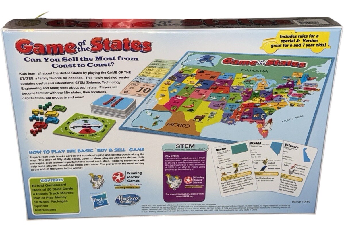 Game of the States Sell the Most from Coast to Coast 2-4 players 8+ Educational