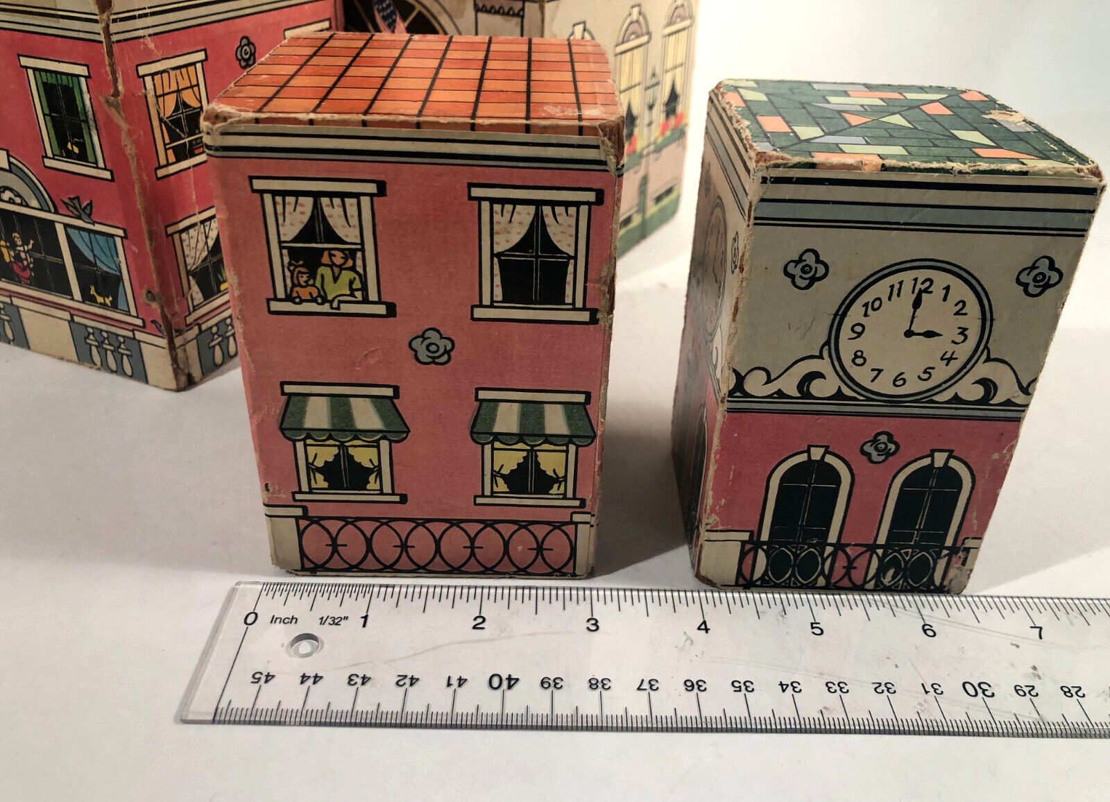 Vintage Antique set of 6 pcs. Wooden Nesting Blocks – 1949 Saml. Gabriel, NYC