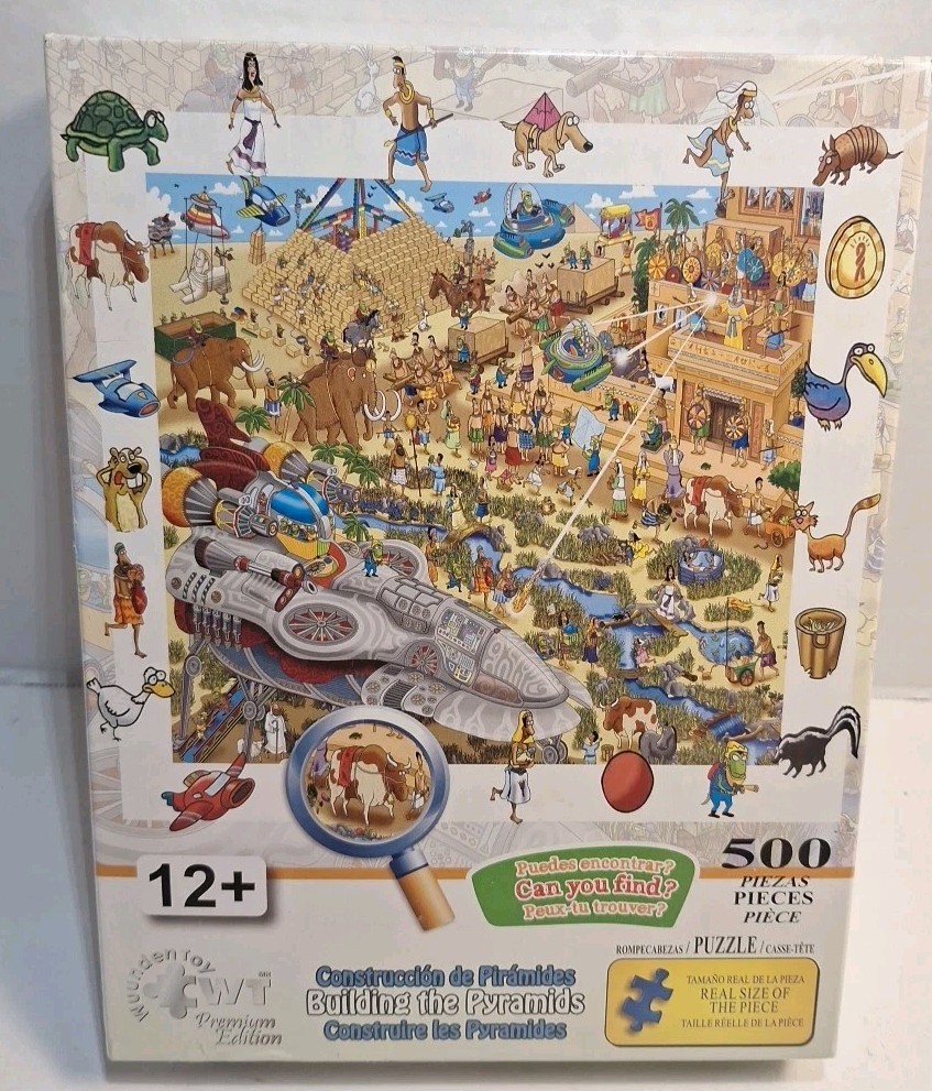 WuundenToy Priumium Edition Building The Pyramids 500 Pieces Puzzle 50cm x 50cm