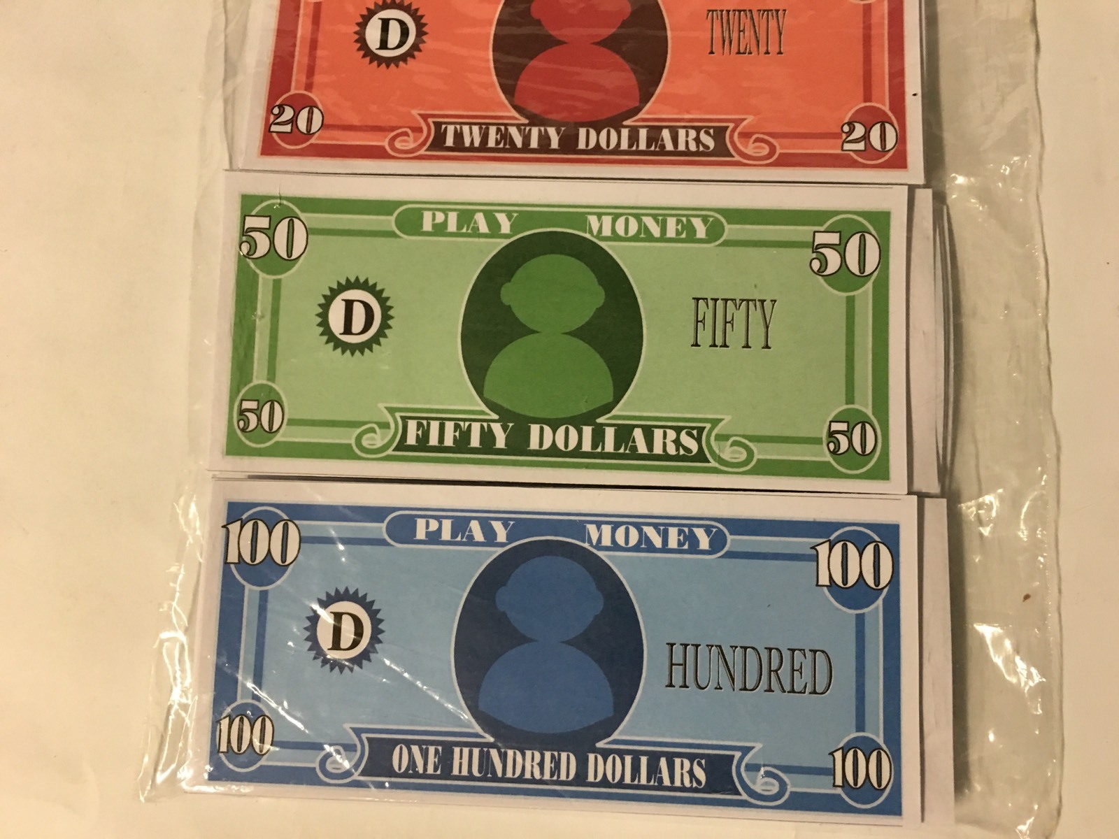 120 Bills – Play Pretend  Money  – Colored set