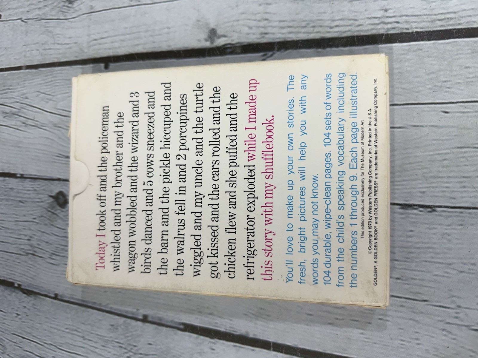 A SHUFFLEBOOK Golden Press Richard Hefter Martin S. Moskof 1970 Story Cards