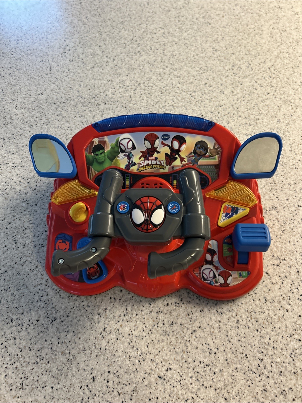 VTech Spidey & His Amazing Friends 2-in-1 Interactive Driver Educational Toy,