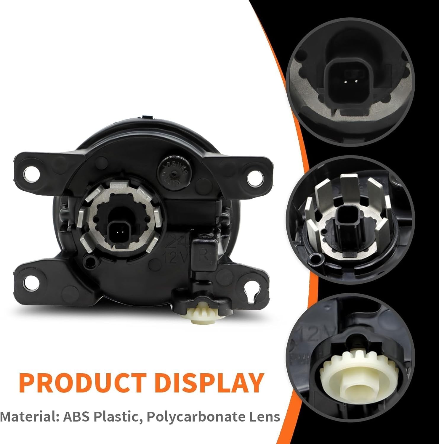 Front Bumper Fog Lights Assembly Compatible with 2022 2023 2024 Civic Pair Fog