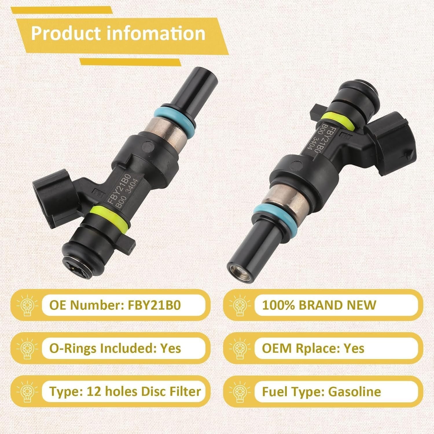 16600-3TA0A OE 2.5L Performance Fuel Injectors,Compatible with/Nissan 2.5 Alt…