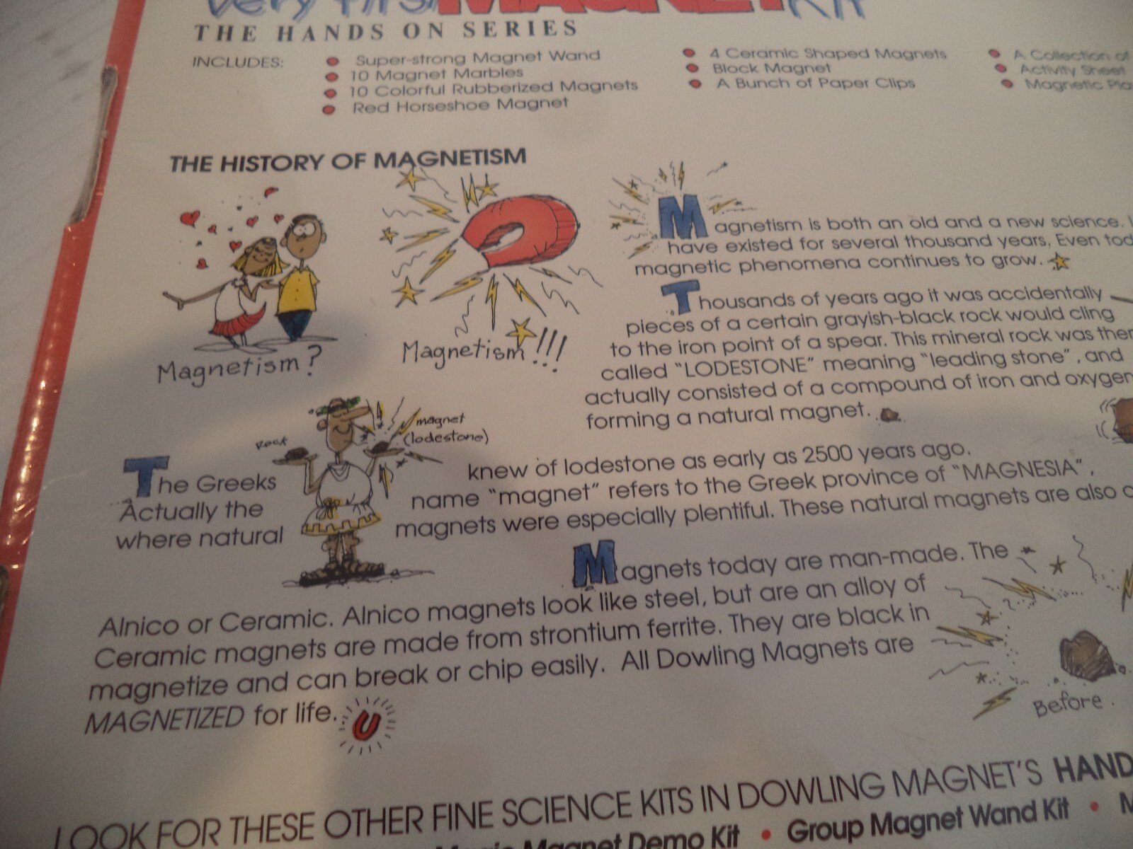 Vintage Dowling Magnets Very First Magnet Kit Great For Homeschool Science 1993