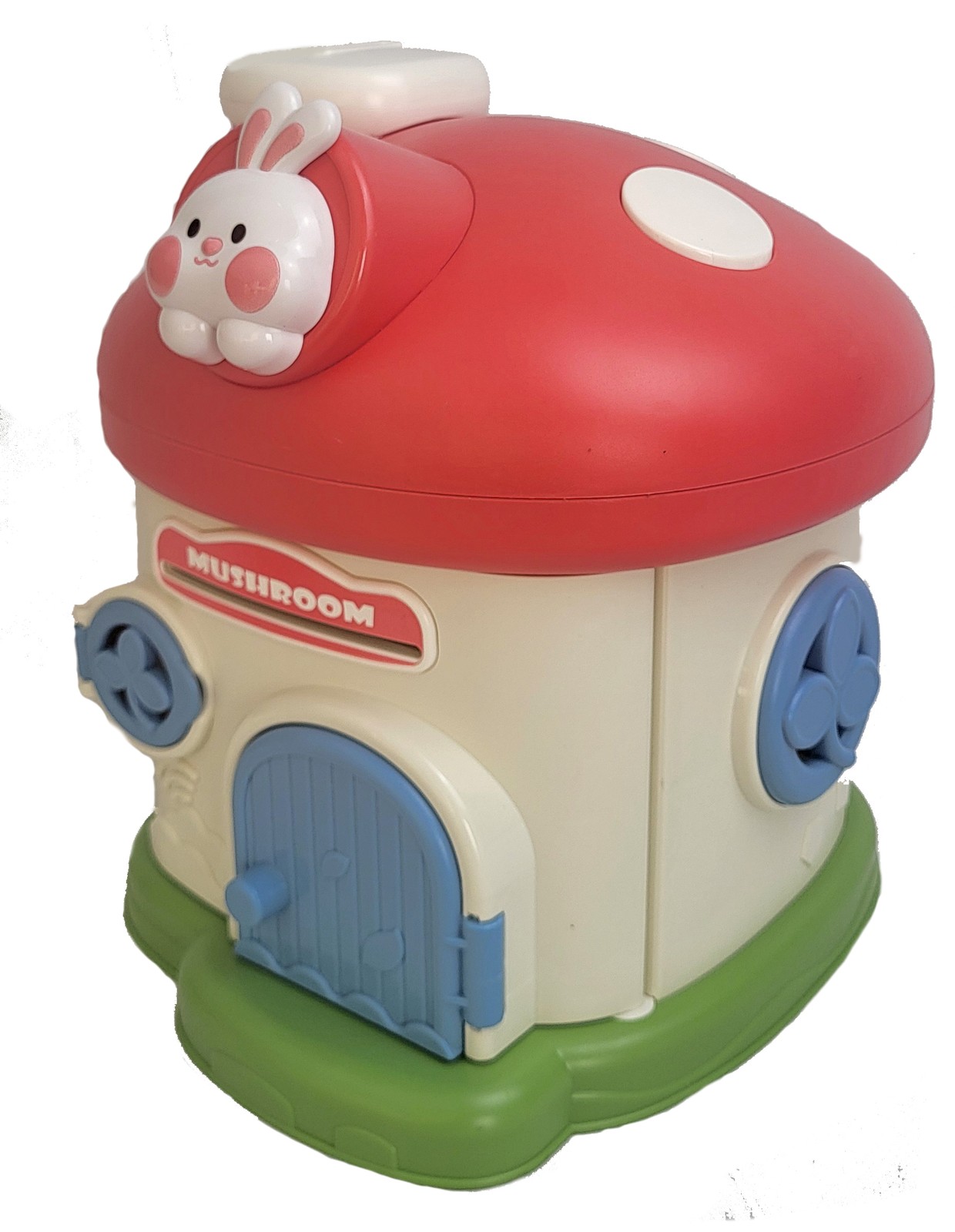 Whimsical Mushroom Piggy Bank Variation Listing with Secure Lock and Keys